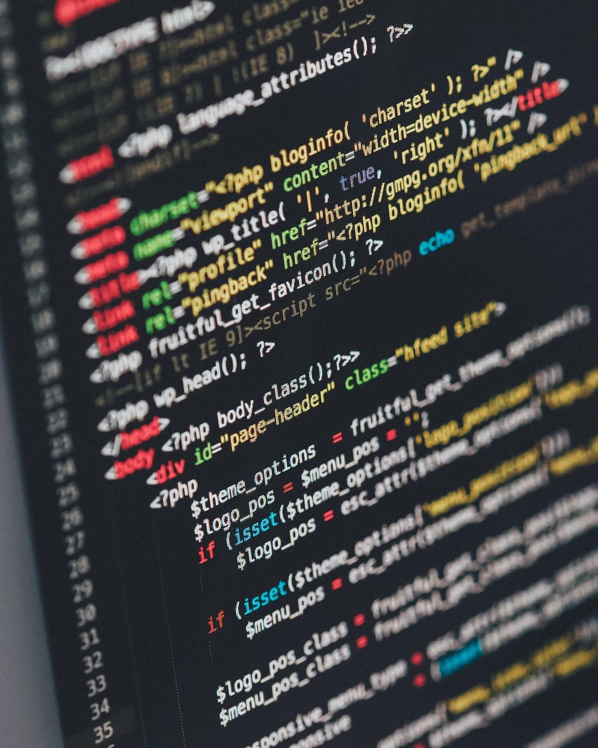 Close-up of code on a screen