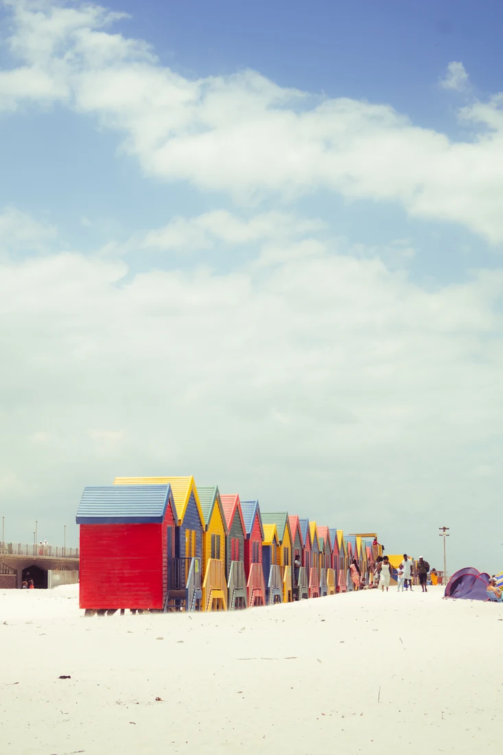 Beach huts along the seafront