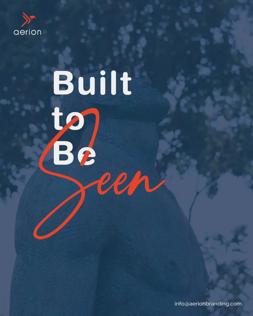 Aerion Built to Be Seen campaign poster